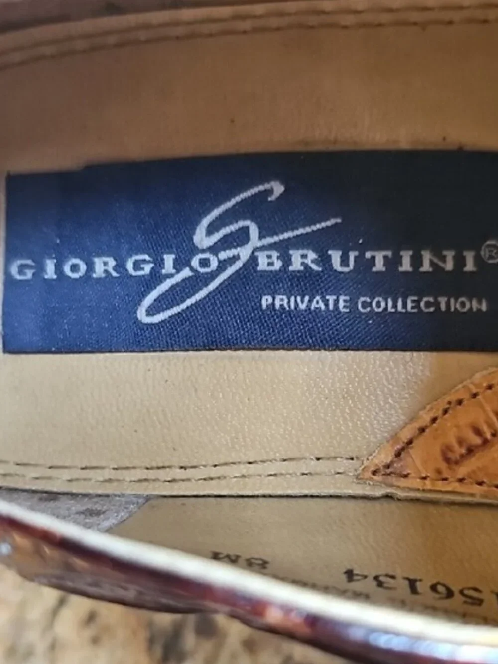 Giorgio Brutini Private Collection Alligator Embossed Leather Oxfords - 8M
